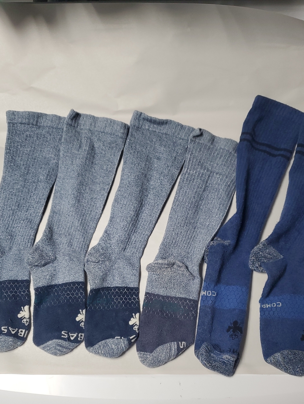 (3)pk Bombas Compression Crew Socks Size Lg 20-30 MmHg Athletic Socks - Picture 5 of 15